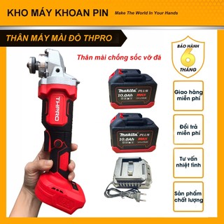 Thân Máy Mài Pin THPRO CÓ CHỐNG SỐC ĐÁ động cơ lõi đồng không chổi than, tem dập nổi, chân pin phổ thông