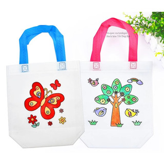 Combo 3 Túi xách vải kèm bút dạ màu cho bé tập tô màu
