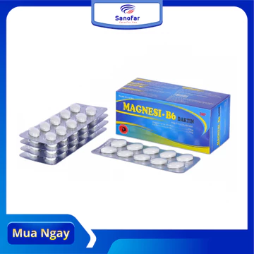 (DATE MỚI) Viên Bổ sung Magie và Vitamin B6 MAGNESI-B6 hộp 50 viên hỗ trợ tăng cường sức khỏe