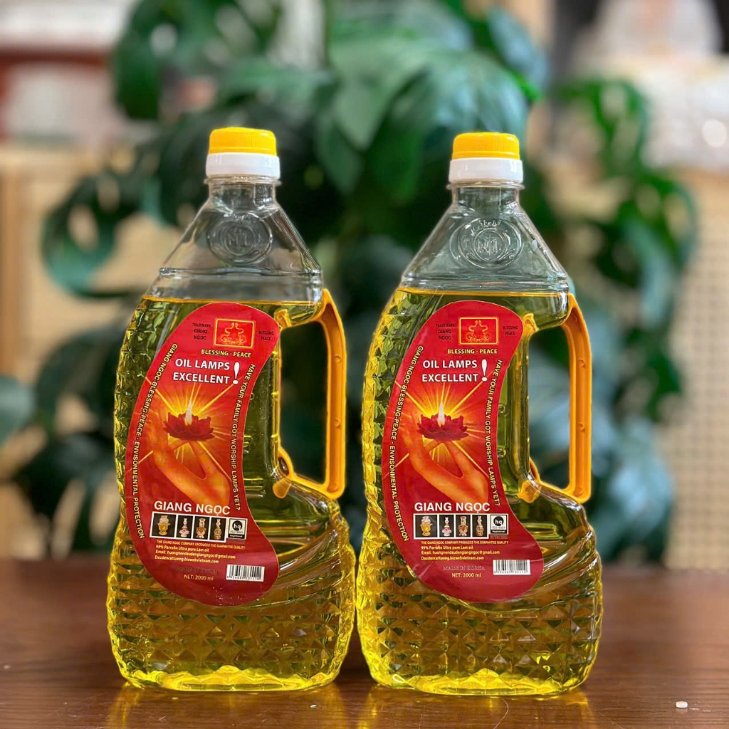 Ảnh Dầu Thắp Đèn,Tinh Khiết Không Khói, Không Mùi, Dầu Cát Tường Lưu Ly, Chai 0.62L - Tuệ Nga 4