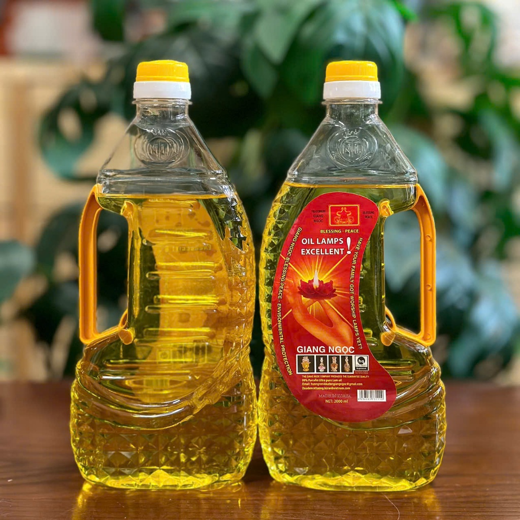 Ảnh Dầu Thắp Đèn,Tinh Khiết Không Khói, Không Mùi, Dầu Cát Tường Lưu Ly, Chai 0.62L - Tuệ Nga 3