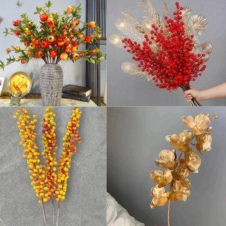 [QÙA TẶNG KÈM TEM CHỮ TẾT] Cành đào đông trang trí dài 100cm 12 nhánh (Loại cao cấp)
