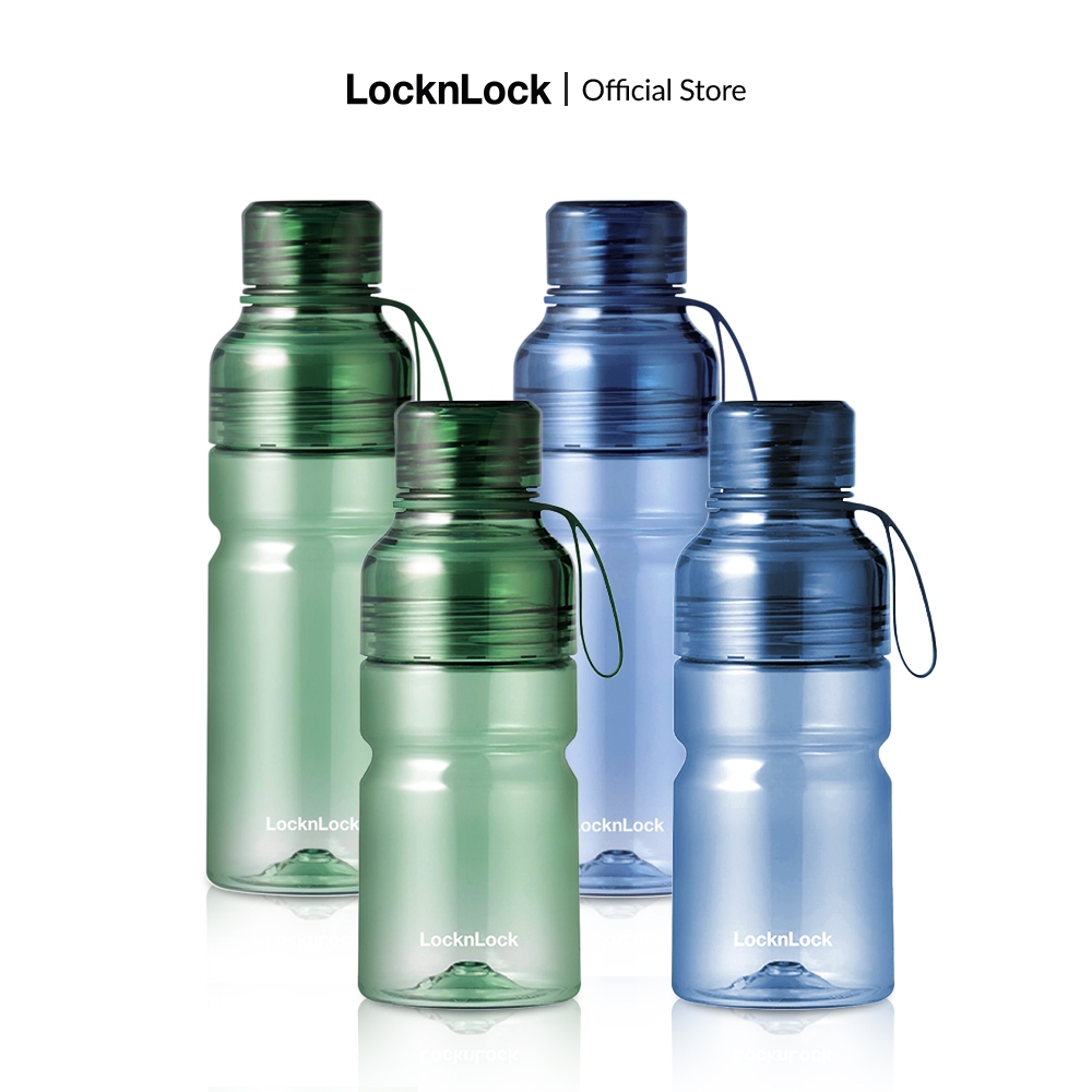 Bình nước nhựa Tritan LocknLock Sport Bottle ABF770 Màu Xanh Lá dung tích 680ml, có quai cầm, chống rỉ nước - K-MALL
