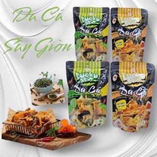 Da cá hồi vị trứng muối/ vị tiêi xanh Lucky star túi 25gr ăn vặt ngon rẻ