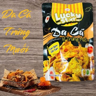 Da cá hồi vị trứng muối/ vị tiêi xanh Lucky star túi 25gr ăn vặt ngon rẻ