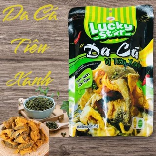 Da cá hồi vị trứng muối/ vị tiêi xanh Lucky star túi 25gr ăn vặt ngon rẻ