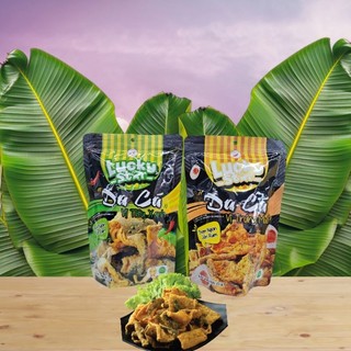 Da cá hồi vị trứng muối/ vị tiêi xanh Lucky star túi 25gr ăn vặt ngon rẻ