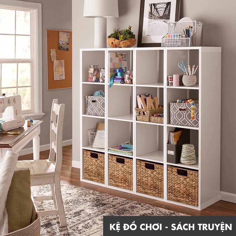 Kệ Sách Gỗ - Kệ Để Đồ Gỗ Đa Năng Tổ Ong Nhiều Tầng Lắp Ghép Cực Tiện Ích