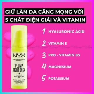 Kem Lót Nyx, Kem Lót Nền NYX Marshmellow Soothing Primer, Plump Right Back Serum + Primer.