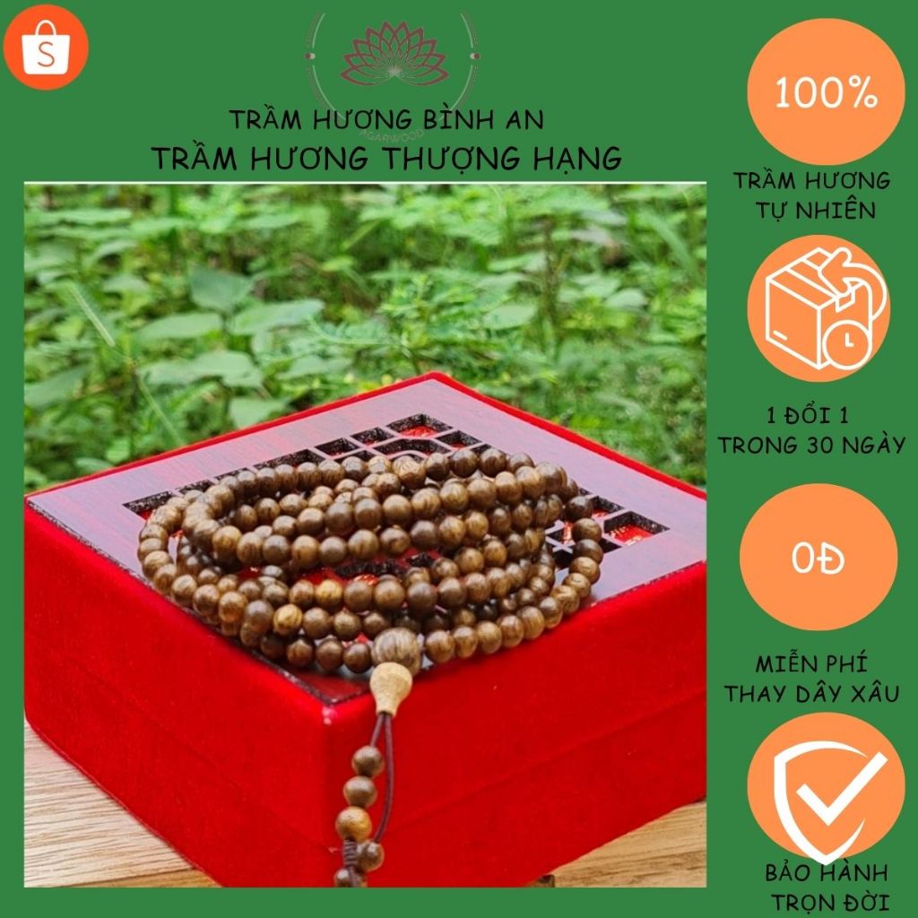 Vòng Tay Trầm Hương 216 Hạt – 4/6/7/8mm | Tốc Tự Nhiên | Thời Trang, Phong Thủy & May Mắn