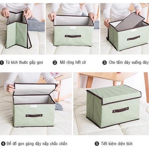 Set 2 Hộp Vải Đựng Đô Tiện Ích