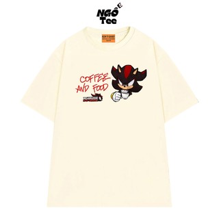 Áo Thun Hoạt Hình Sonic NGỐ TEE Nhím Shadow Chill Cùng Cà Phê Chất Vải Cotton 75 Thoáng Mát