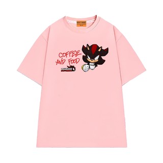 Áo Thun Hoạt Hình Sonic NGỐ TEE Nhím Shadow Chill Cùng Cà Phê Chất Vải Cotton 75 Thoáng Mát