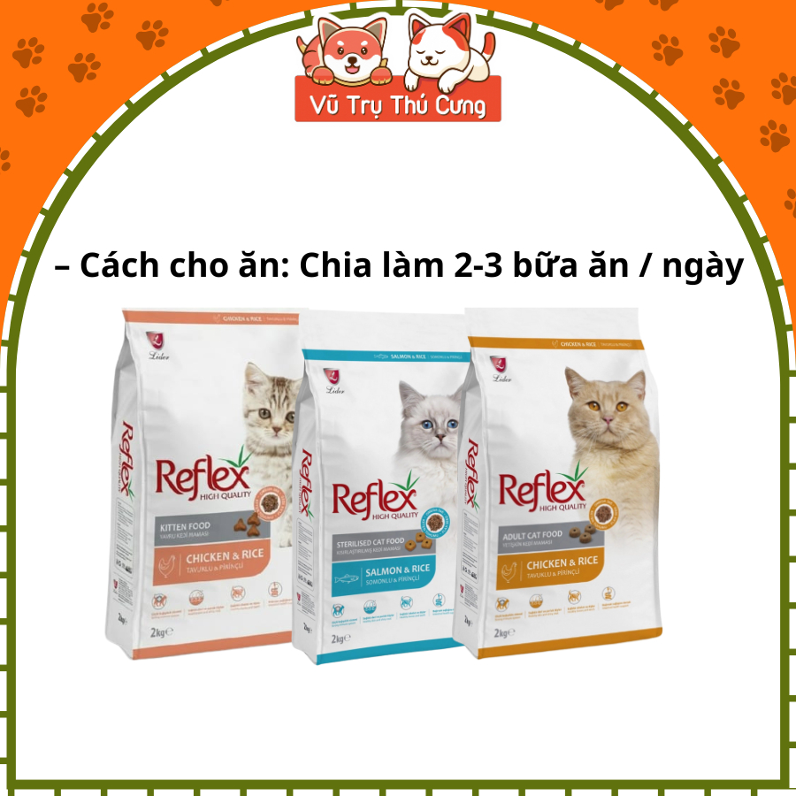 Thức Ăn Hạt Reflex cho mèo từ Thỗ Nhĩ Kỳ 2Kg
