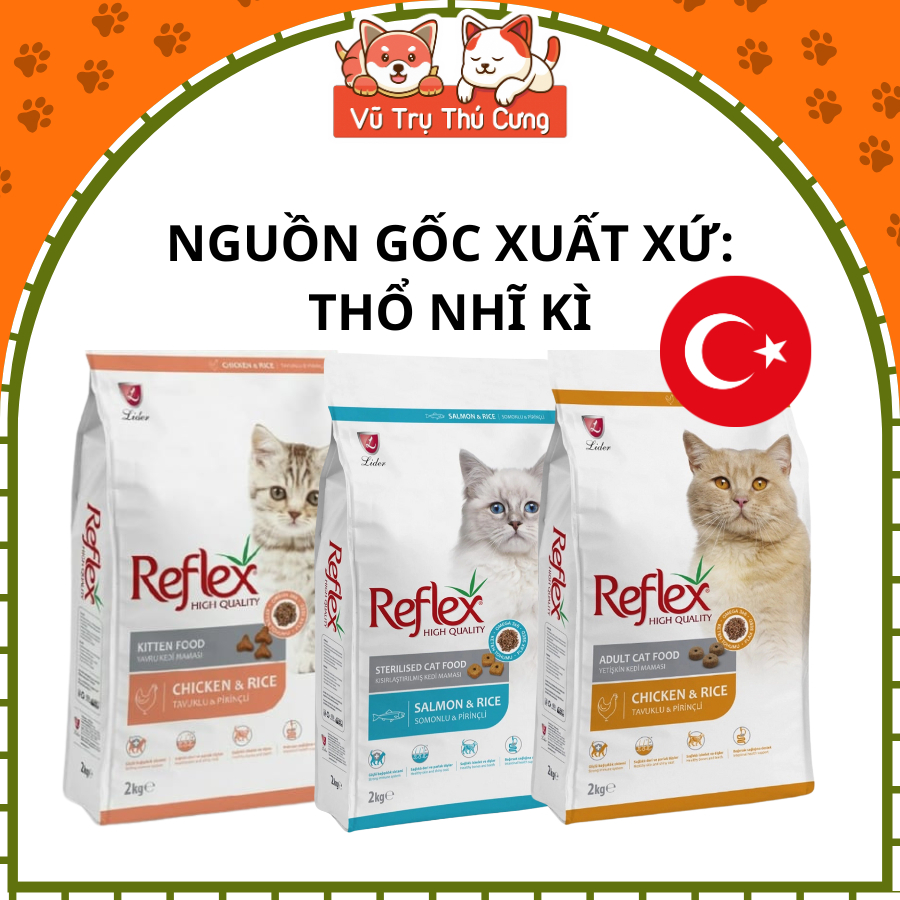 Thức Ăn Hạt Reflex cho mèo từ Thỗ Nhĩ Kỳ 2Kg