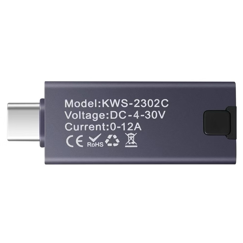 KWS-2302C HD 3cm Màn hình TFT Hiển thị kỹ thuật số đa chức năng Máy kiểm tra Type-C dòng điện hai chiều