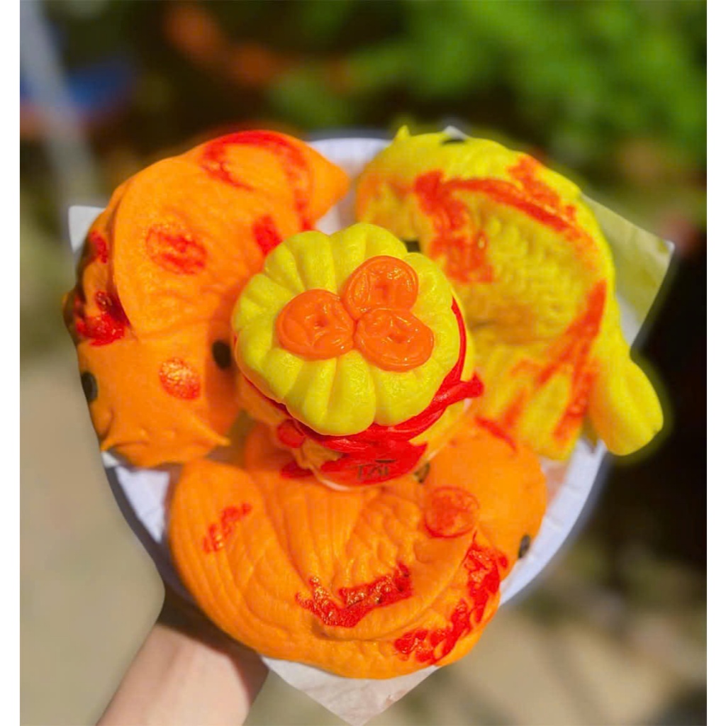 Bánh bao tạo hình nhân ngọt- mẫu bánh cá chép vè trời ( long ngư vượt ...
