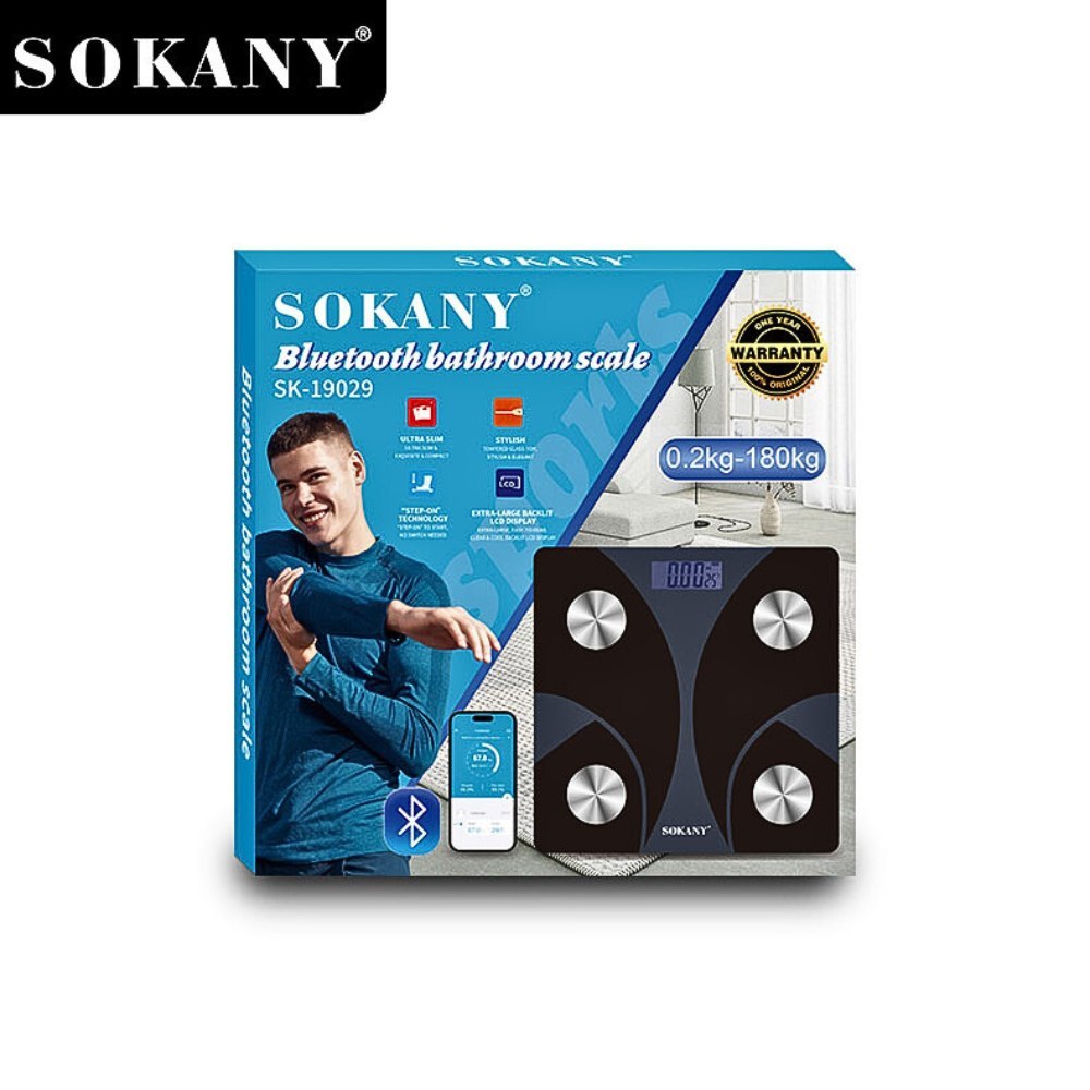 Ảnh Cân điện tử sức khỏe thông minh SOKANY SK-19029 kết nối bluetooth đo và phân tích các chỉ số cơ thể 2
