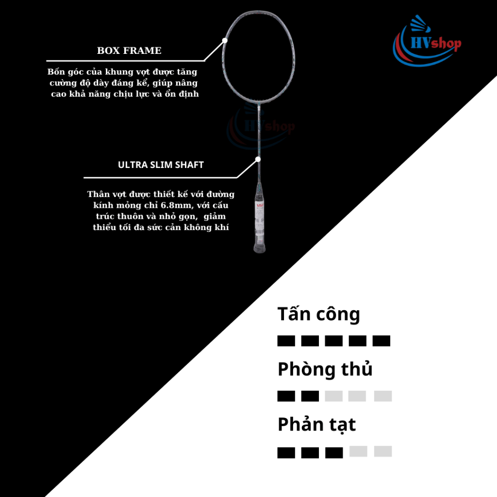 Vợt cầu lông VS Titan 1000 chính hãng, miễn phí công căng, bao đơn và quấn cán - HVShop
