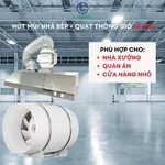 [XUẤT VAT] Combo Quạt Hút Mùi Thông Gió Nefa Và Máng Hút Mùi Bếp Inox Hút Sạch Các Mùi Hôi, Dầu Mỡ, Khói Bụi Nhanh Chóng — ảnh 3