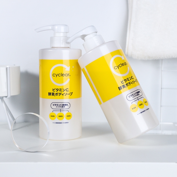 Sữa Tắm Dưỡng Sáng Mịn Da Kumano Cyclear Vitamin C Enzyme Body Soap (500mL)
