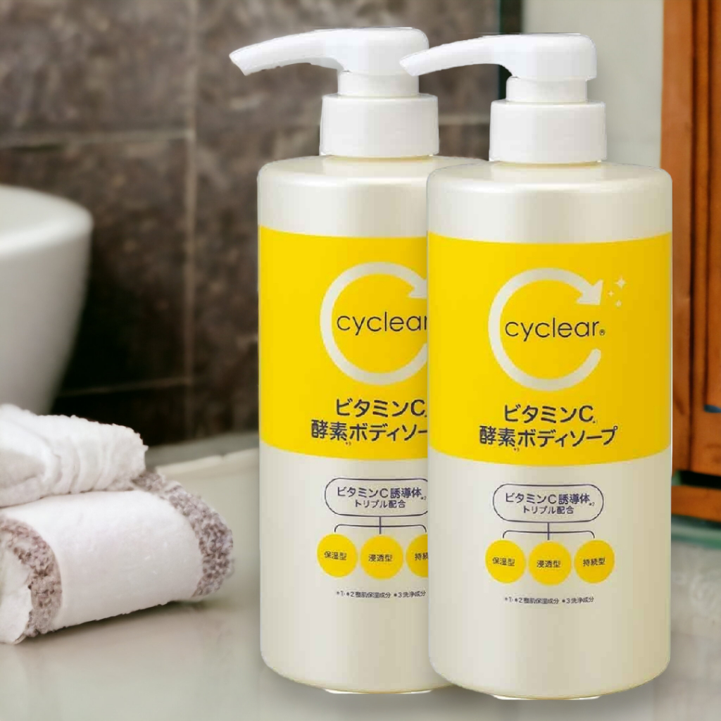 Sữa Tắm Dưỡng Sáng Mịn Da Kumano Cyclear Vitamin C Enzyme Body Soap (500mL)