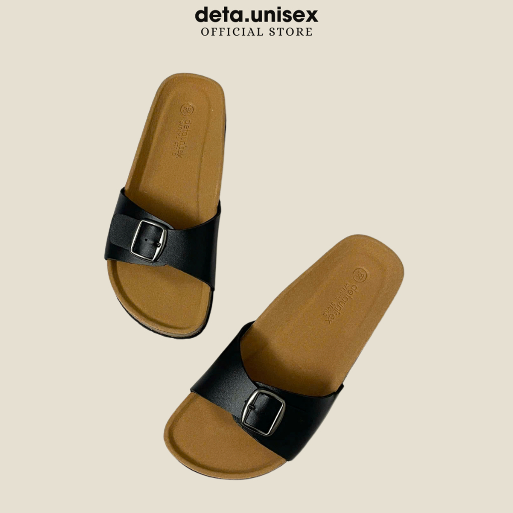 Ảnh Dép Birken đế trấu quai ngang 1 khoá nam nữ thời trang DETAUNISEX - DETA13 3