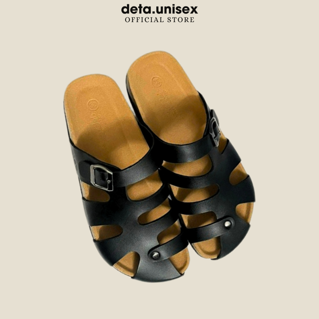 Ảnh Dép Birken đế trấu nam nữ rọ chiến binh bít mũi Detaunisex - DETA41 2
