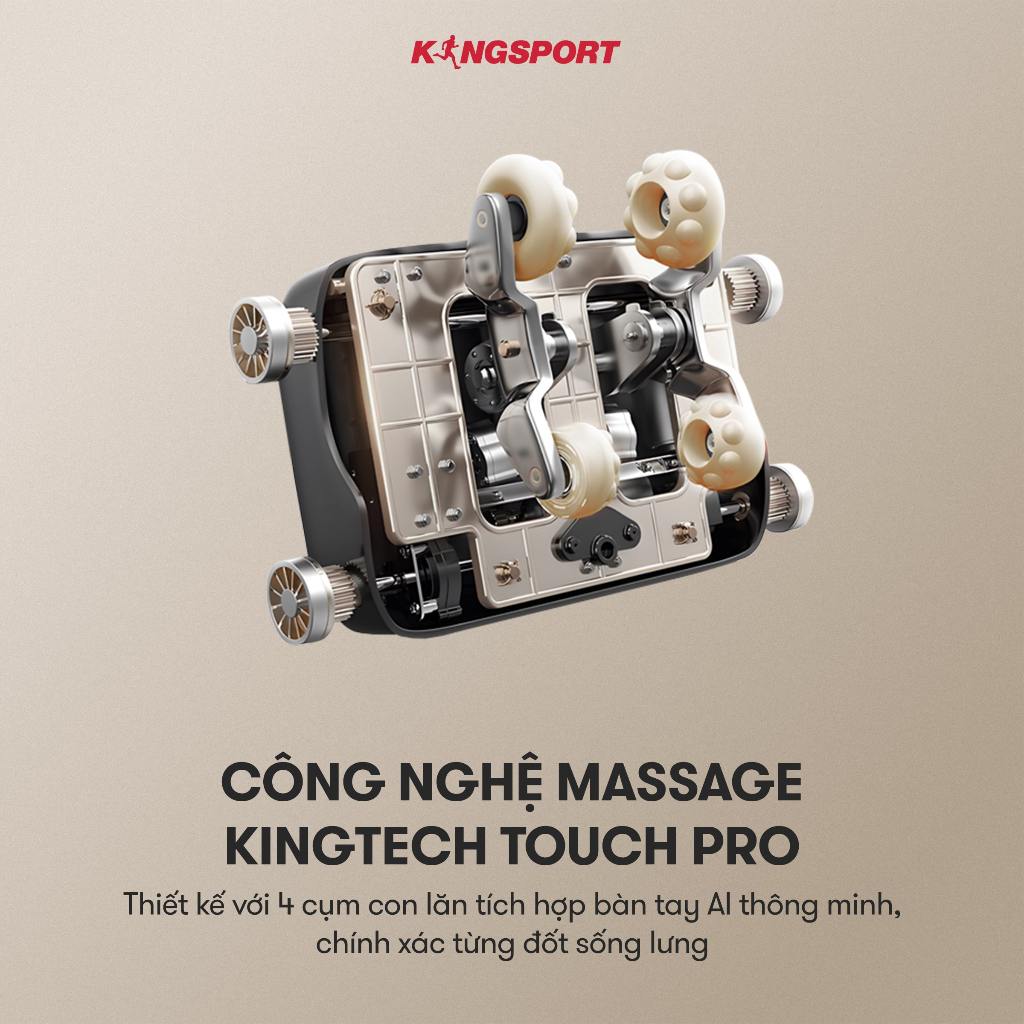 Ghế massage KINGSPORT G11 New công nghệ rung sóng âm Kingsonic, 12 bài massage tự động