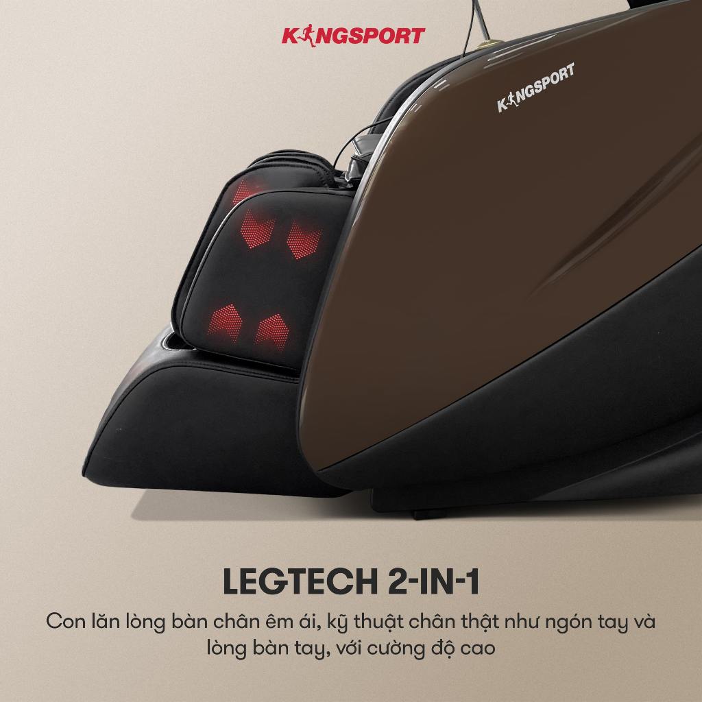 Ghế massage KINGSPORT G11 New công nghệ rung sóng âm Kingsonic, 12 bài massage tự động