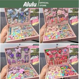 Phụ Kiện Tóc Cho Bé Gái - Kẹp Tóc Cho Bé Kuromi Hoạt Hình Dễ Thương Kèm Hộp , Quà Tặng Sinh Nhật Cho Bé - Gia Dụng Alulu