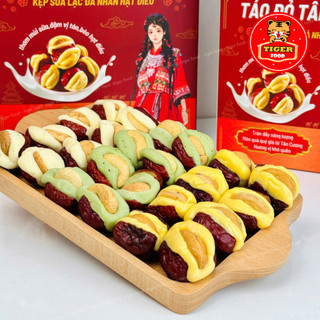 Táo Đỏ Tân Cương Kẹp Sữa Phô Mai Nhân Hạt Điều TIGER FOOD Táo đỏ Tân Cương kẹp sữa nhân hạt điều - ăn vặt - bánh kẹo tết