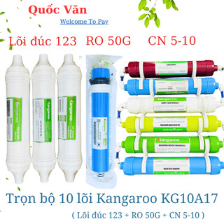 Combo 1-10 lõi khoáng, lõi chức năng Kangaroo KG10A3 - Nâng pH, tạo khoáng Kiềm tốt cho cơ thể, tiêu hoá