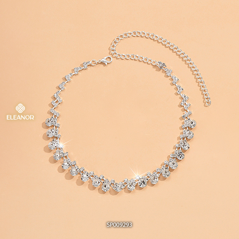 Dây chuyền nữ Eleanor Accessories đính đá lấp lánh đi tiệc phụ kiện trang sức vòng cổ 9293