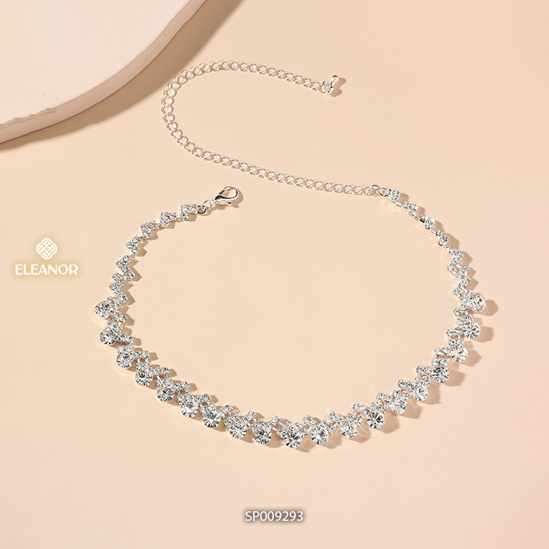 Dây chuyền nữ Eleanor Accessories đính đá lấp lánh đi tiệc phụ kiện trang sức vòng cổ 9293