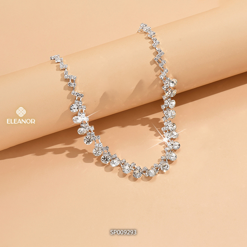 Dây chuyền nữ Eleanor Accessories đính đá lấp lánh đi tiệc phụ kiện trang sức vòng cổ 9293