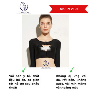 Áo định hình tay lưng nách sau phẫu thuật thẩm mĩ dài full tay mã PL21-9