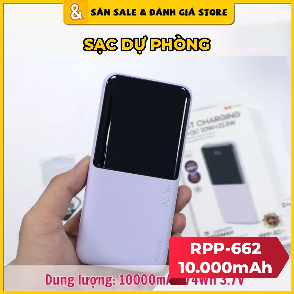 Pin dự phòng siêu mỏng RPP-622 Cynlle Series 10000mAh hỗ trợ 3 thiết bị ...