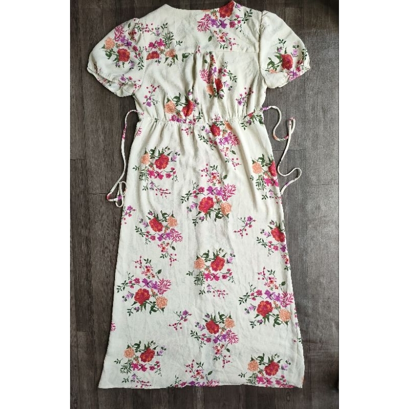 (BomoHouse) Đầm maxi hoa cổ ren eo thun Monteau* bigsize - dư xịn
