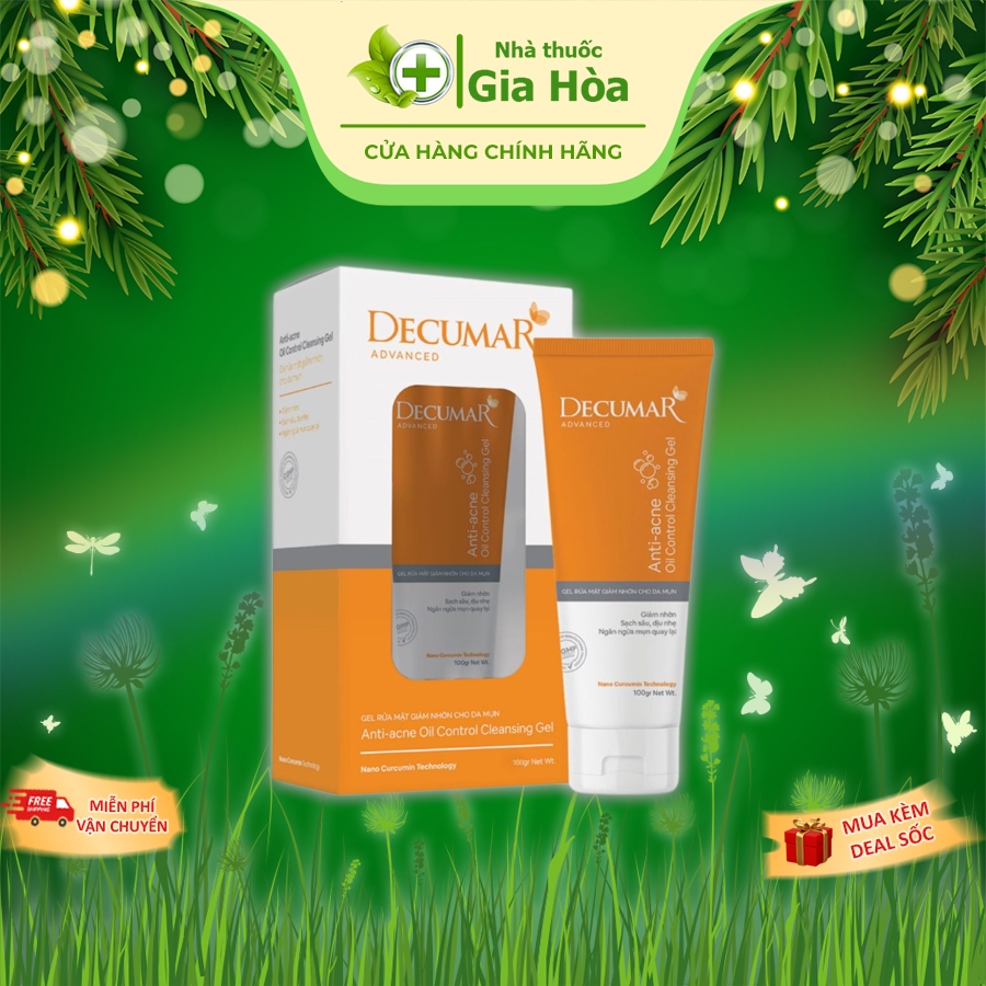 Gel rửa mặt giảm nhờn cho da mụn, làm sạch sâu, kháng khuẩn, ngăn mụn ...