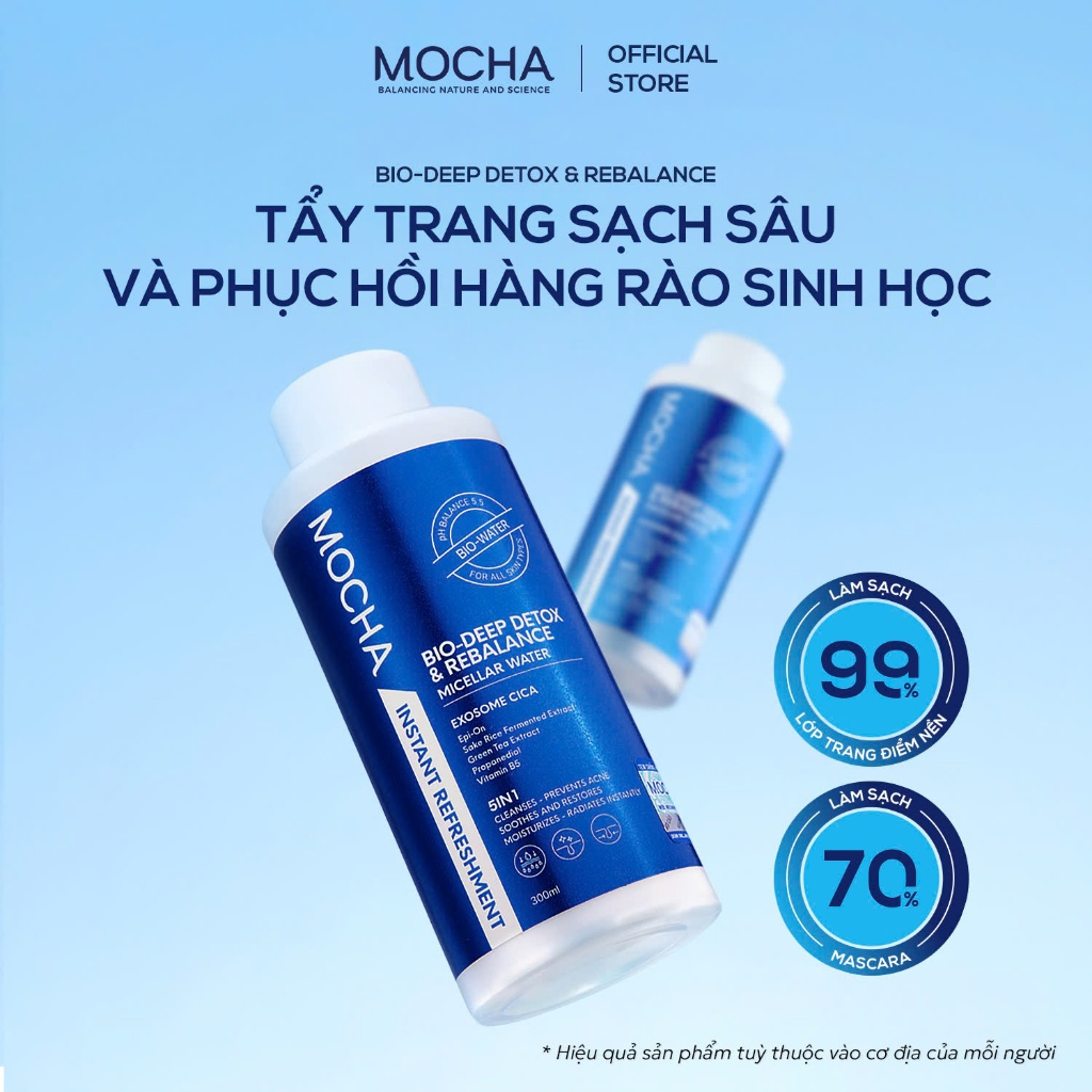 Tẩy Trang Sạch Sâu  300ML Và Phục Hồi Hàng Rào Sinh Học Bio-Deep Detox & Rebalance Mocha