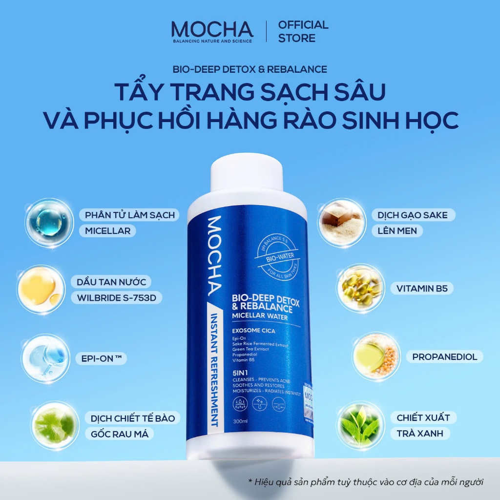 Tẩy Trang Sạch Sâu  300ML Và Phục Hồi Hàng Rào Sinh Học Bio-Deep Detox & Rebalance Mocha