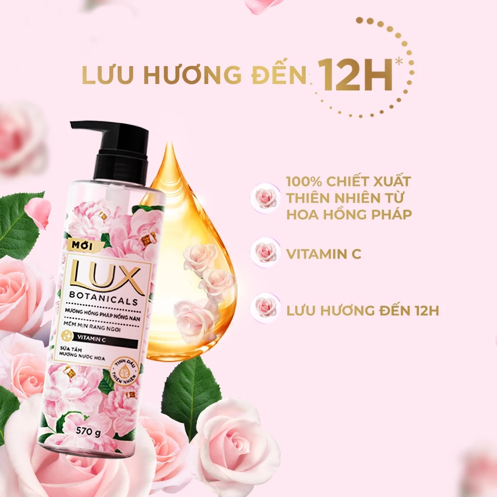Sữa Tắm Lux Hương Nước Hoa 570G