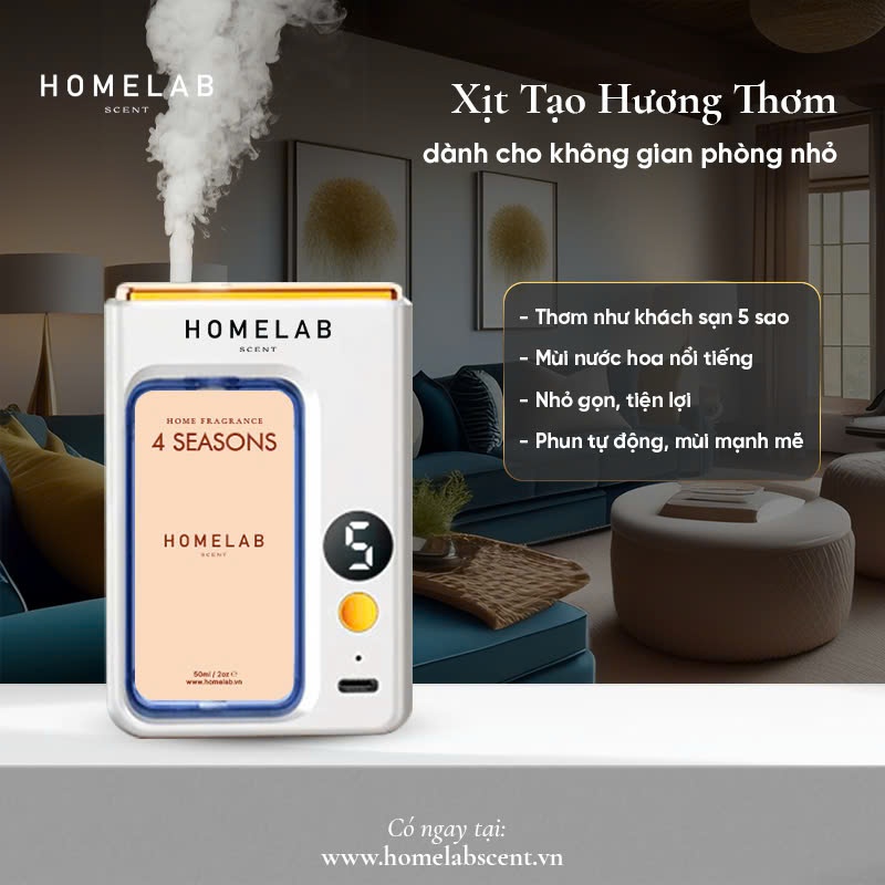 Ảnh Máy xịt tạo hương thơm dùng cho phòng vệ sinh, bàn làm việc, phòng diện tích nhỏ (có thể bổ sung tinh dầu) - 50ML 4