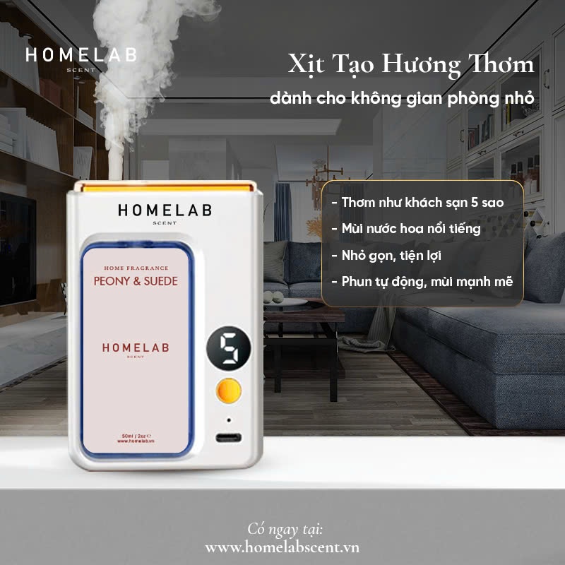 Ảnh Máy xịt tạo hương thơm dùng cho phòng vệ sinh, bàn làm việc, phòng diện tích nhỏ (có thể bổ sung tinh dầu) - 50ML 3