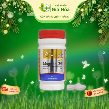 Magnesi B6 (Magie, Vitamin B6) Mediphar USA - Viên uống giảm chuột rút, đau cơ bắp, mệt mõi, căng thẳng thần kinh [Chai]