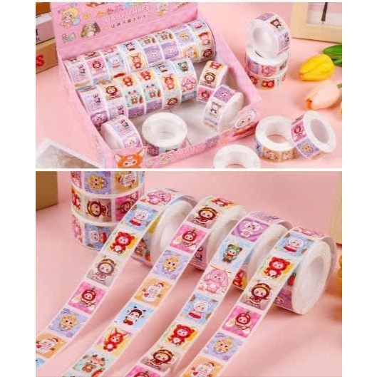 Cuộn 500 tem sticker Baby Three hình dán cute size 2cm | Shopee Việt Nam