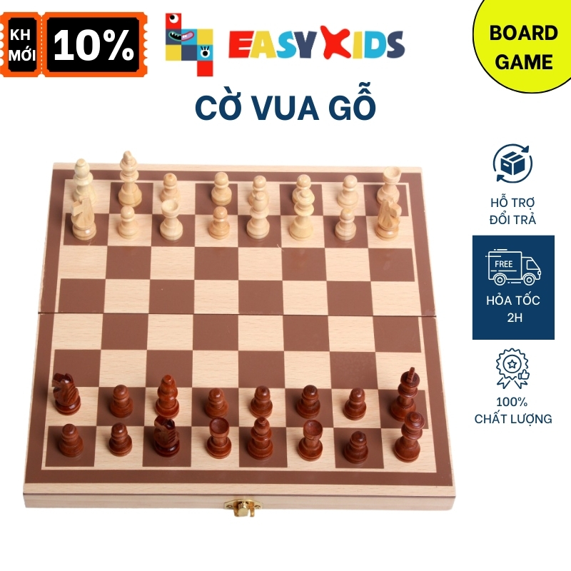 Cờ Vua Gỗ Quốc Tế, Bộ Cờ Vua Cao Cấp Nam Châm Đẹp Kích Thước 29x29 cm