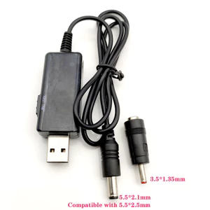 Cáp nguồn USB tăng áp chuyển nguồn đa năng từ USB 5V sang DC 9V / 12V giắc chui 5.5 / 3.5 mm