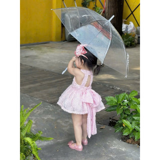 VÁY HỒNG NƠ XINH- ĐỘC QUYỀN BABYBEER- VÁY DÁNG NGẮN LỘ CHIP- AI THÍCH DÀI CHẠM GỐI KO NÊN MUA